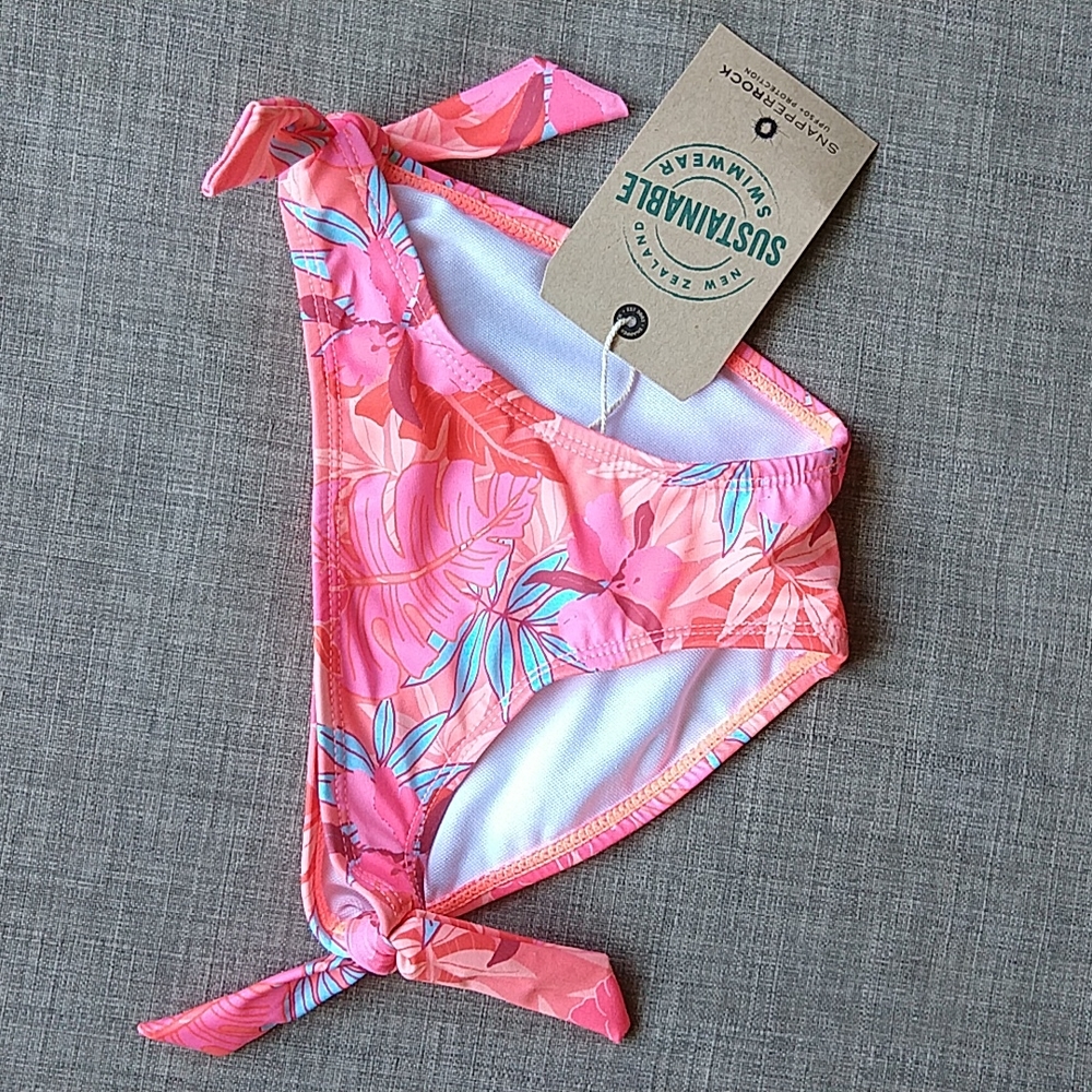Snapper Rock Sustainable Swim Bottoms Pink Bright Tropical Hawaii UPF 50+ Lined